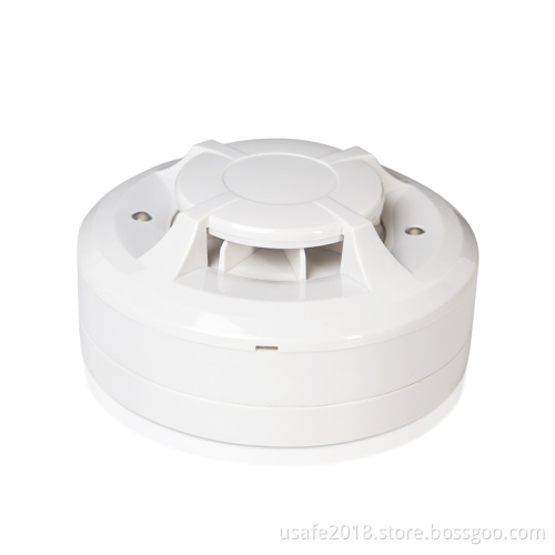 Fire Alarm System Heat Detector, 2-Wire with Remote LED Indicator Signal Output